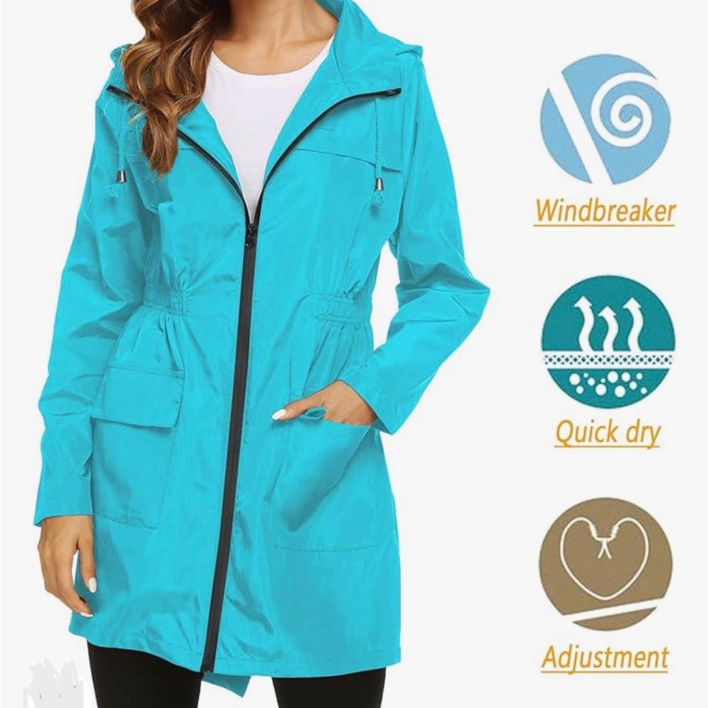 Packable Waterproof Lightweight Active Hooded Rai… - image 8